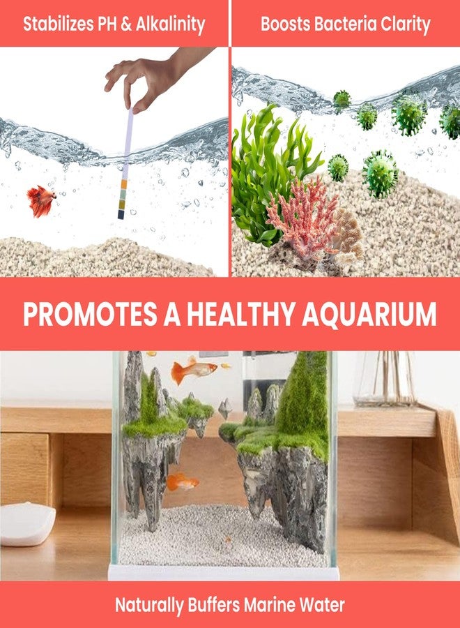 رمل أراغونيت أبيض من فاييناتو بيتزلايف وورلد (1 كجم) لأحواض السمك - ركيزة طبيعية لأحواض أسماك المياه المالحة والبلطي، رمل لأحواض أسماك المياه العذبة والمالحة لتنظيم درجة الحموضة - Image 4